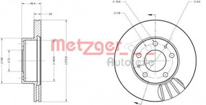 METZGER 6110104 - Bremsscheibe