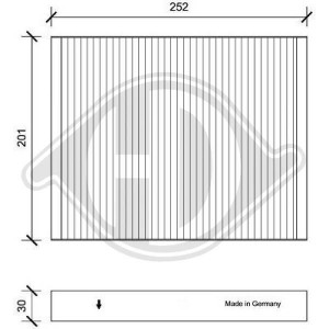 DIEDERICHS DCI0220 - Filter, Innenraumluft