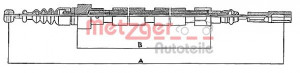 METZGER 10.746 - Seilzug, Feststellbremse