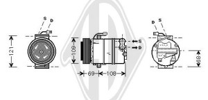 DIEDERICHS DCK1399 - Kompressor, Klimaanlage