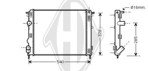 DIEDERICHS DCM2910 - Kühler, Motorkühlung