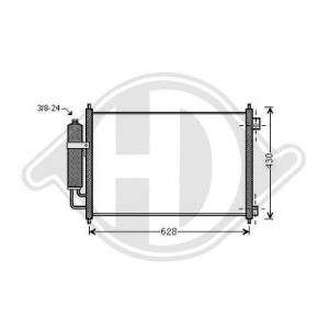DIEDERICHS DCC1613 - Kondensator, Klimaanlage