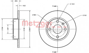 METZGER 6110650 - Bremsscheibe
