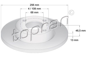 TOPRAN 103700 - Bremsscheibe