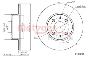 METZGER 6110204 - Bremsscheibe