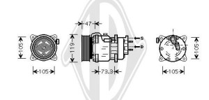 DIEDERICHS DCK1443 - Kompressor, Klimaanlage