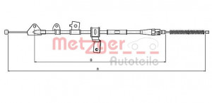 METZGER 17.5069 - Seilzug, Feststellbremse