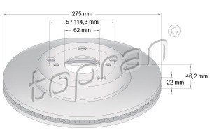 TOPRAN 600590 - Bremsscheibe