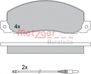 METZGER 1170659 - Bremsbelagsatz, Scheibenbremse