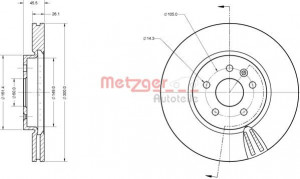 METZGER 6110836 - Bremsscheibe