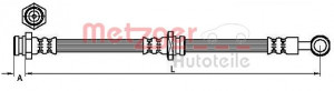 METZGER 4110629 - Bremsschlauch