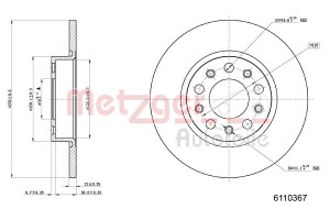 METZGER 6110367 - Bremsscheibe