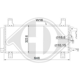 DIEDERICHS DCC1668 - Kondensator, Klimaanlage