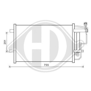 DIEDERICHS DCC1676 - Kondensator, Klimaanlage