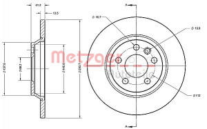 METZGER 6110275 - Bremsscheibe