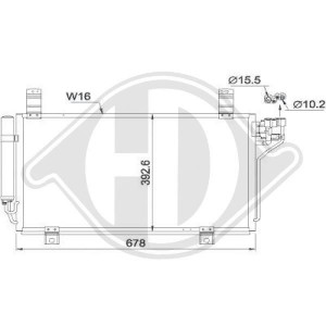 DIEDERICHS DCC1680 - Kondensator, Klimaanlage