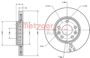 METZGER 6110356 - Bremsscheibe