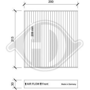 DIEDERICHS DCI0222 - Filter, Innenraumluft