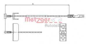 METZGER 11.6802 - Seilzug, Feststellbremse