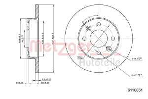 METZGER 6110061 - Bremsscheibe