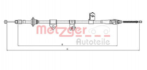 METZGER 17.6026 - Seilzug, Feststellbremse