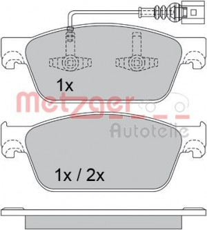 METZGER 1170484 - Bremsbelagsatz, Scheibenbremse