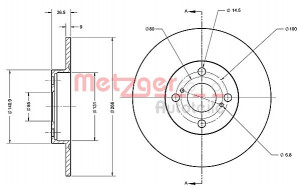 METZGER 6110361 - Bremsscheibe