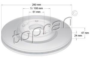 TOPRAN 700832 - Bremsscheibe