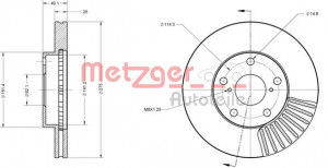 METZGER 6110282 - Bremsscheibe