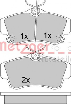 METZGER 1170459 - Bremsbelagsatz, Scheibenbremse