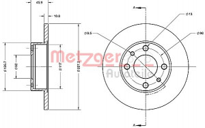 METZGER 6110418 - Bremsscheibe