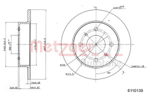 METZGER 6110139 - Bremsscheibe