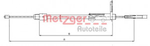 METZGER 10.9326 - Seilzug, Feststellbremse