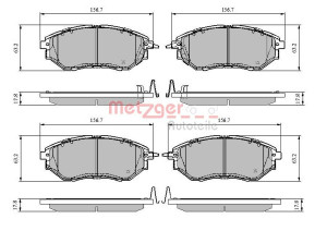 METZGER 1170841 - Bremsbelagsatz, Scheibenbremse