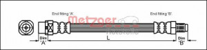 METZGER 4110043 - Bremsschlauch