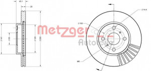 METZGER 6110154 - Bremsscheibe