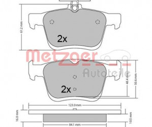 METZGER 1170470 - Bremsbelagsatz, Scheibenbremse