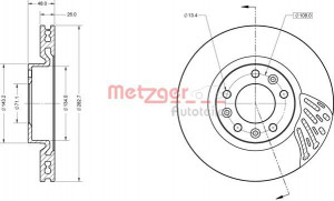 METZGER 6110839 - Bremsscheibe