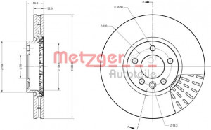 METZGER 6110621 - Bremsscheibe