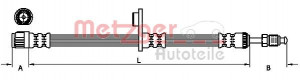 METZGER 4110226 - Bremsschlauch