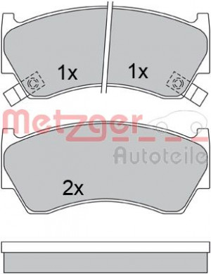 METZGER 1170580 - Bremsbelagsatz, Scheibenbremse