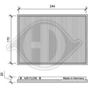 DIEDERICHS DCI1161 - Filter, Innenraumluft
