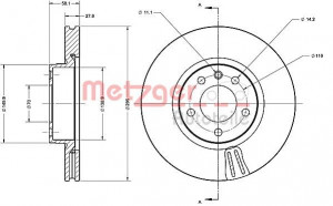 METZGER 6110240 - Bremsscheibe