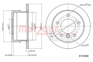 METZGER 6110368 - Bremsscheibe