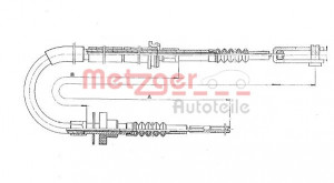 METZGER 11.3910 - Seilzug, Kupplungsbetätigung