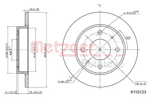 METZGER 6110123 - Bremsscheibe