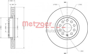 METZGER 6110486 - Bremsscheibe