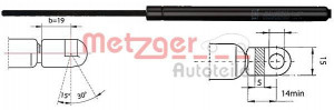 METZGER 2110368 - Gasfeder, Koffer-/Laderaum