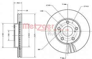 METZGER 6110537 - Bremsscheibe