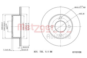 METZGER 6110106 - Bremsscheibe
